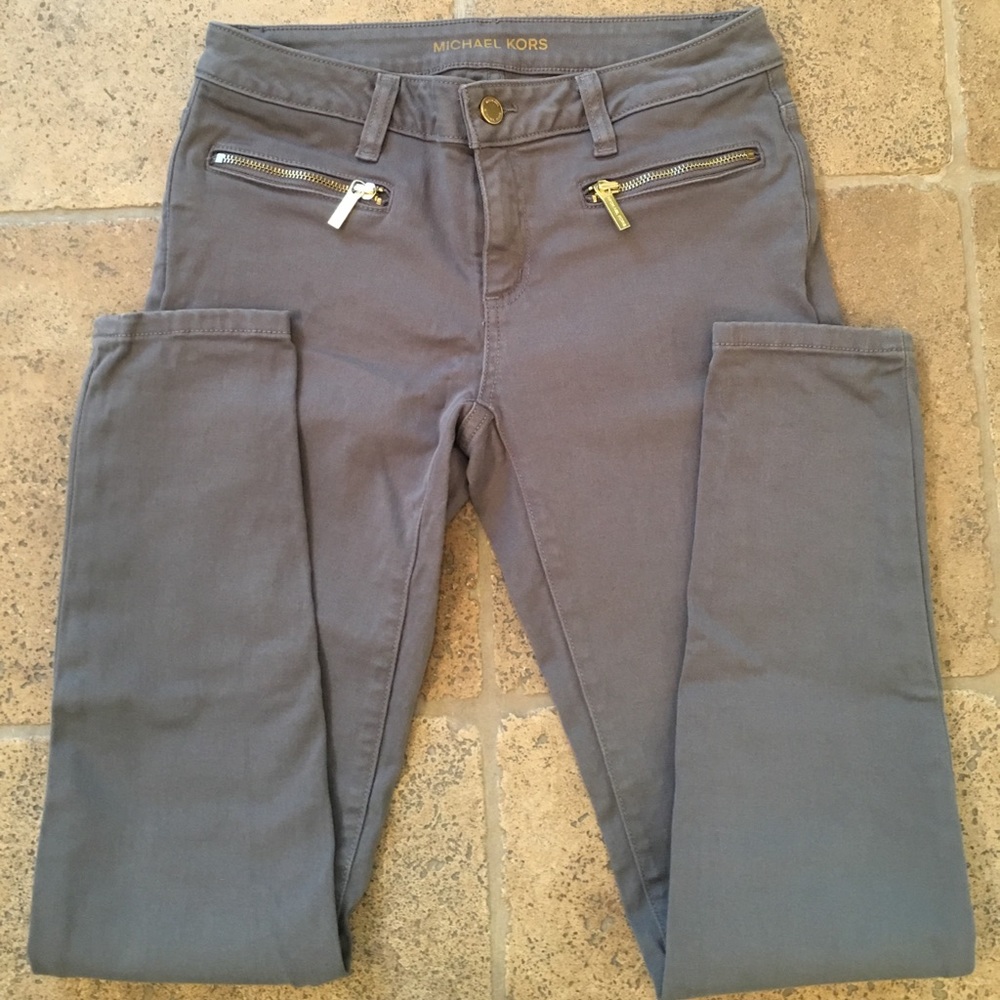 Michael Kors Izzy skinny grey jeans